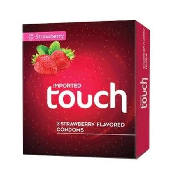 Touch Strawberry Flavor 3 Condoms - Well Pakistan