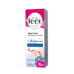 Veet Silky Fresh Hair Removal Cream for Sensitive Skin, 50g - Well Pakistan