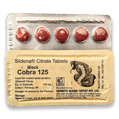 Black Cobra 125mg Tablets 4 Strips