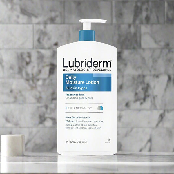Lubriderm Daily Moisture Lotion Normal To Dry Skin Fragrance Free 709Ml. - Well Pakistan