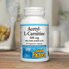 Natural Factors Acetyl-L-Carnitine 500 mg, 60 Ct - Well Pakistan