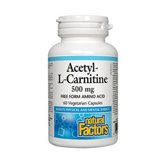 Natural Factors Acetyl-L-Carnitine 500 mg, 60 Ct - Well Pakistan