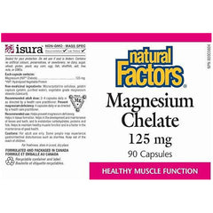 Natural Factors Magnesium Chelate 125mg, 90 Ct - Well Pakistan