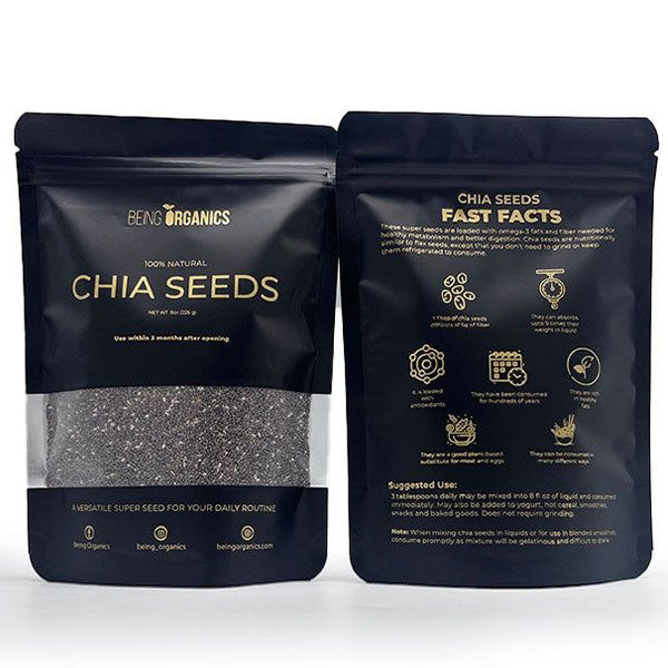 Chia Seeds In Pakistan – 100% Organic – Being Organics - Well Pakistan