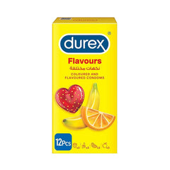 Durex Coloured & Flavoured Condoms, 12-Pack