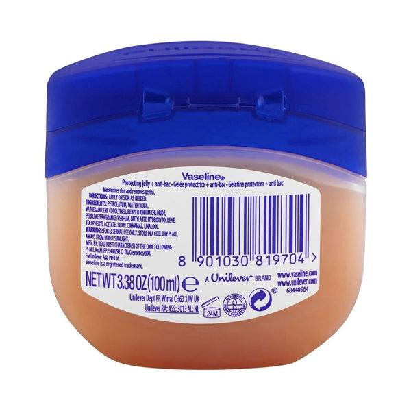 Vaseline 2-in-1 Skin Moisturizing + Anti Bacterial Petroleum Jelly, 100ml - Well Pakistan