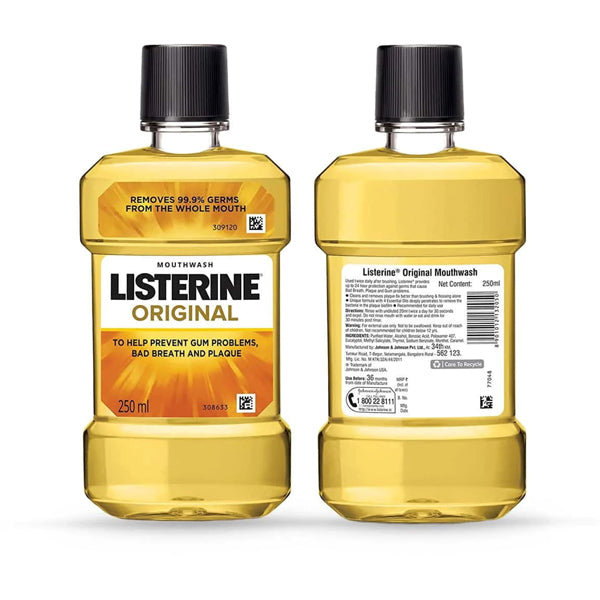 Listerine Antiseptic Mouthwash Original, 250ml - Well Pakistan