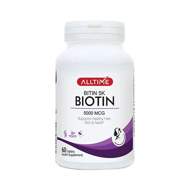 AllTime Biotin 5K (Biotin 5000mcg), 60 Ct