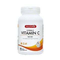 Alltime Citrin C (Vitamin C 500mg with Rose Hip Extract), 60 Ct