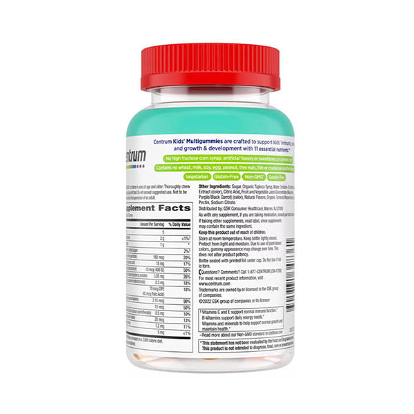 Centrum Kids' Multivitamin Gummies - Tropical Fruit - 110ct - Well Pakistan