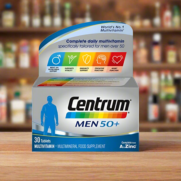 Centrum Men 50+ A to Z Multivitamins & Minerals 30 Tablets - Well Pakistan