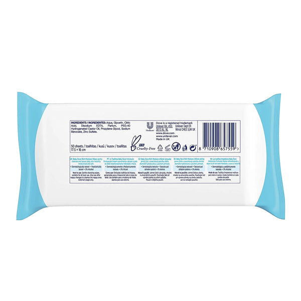 Dove Baby Wipes Rich Moisture 50ct