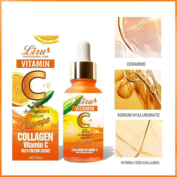 Liru Collagen Vitamin C Serum Orange. - Well Pakistan