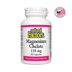 Natural Factors Magnesium Chelate 125mg, 90 Ct