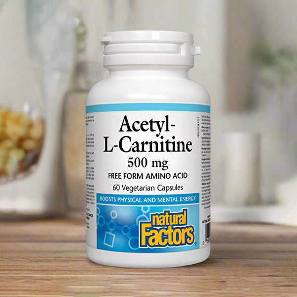 Natural Factors Acetyl-L-Carnitine 500 mg, 60 Ct - Well Pakistan
