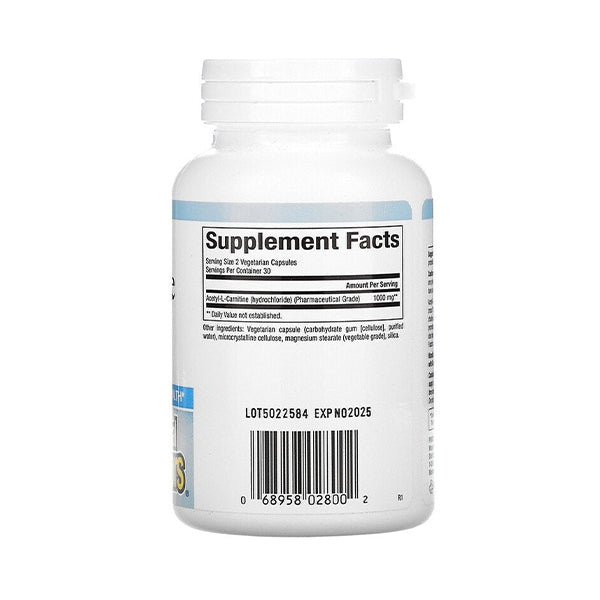 Natural Factors Acetyl-L-Carnitine 500 mg, 60 Ct - Well Pakistan