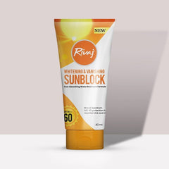 Rivaj Whitening & Vanishing Sunblock SPF-60, 120ml.