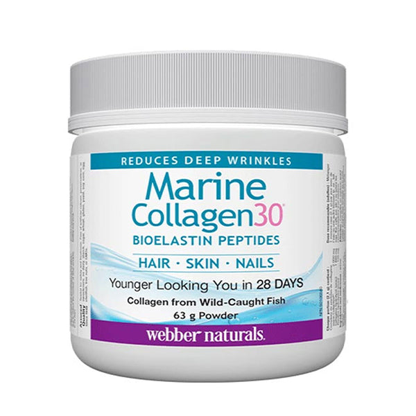 Webber Naturals Collagen30 Marine Collagen Bioelastin Peptides, 63 g