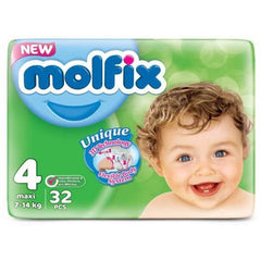 Molfix Diapers Size 4 (Maxi), 32 Ct